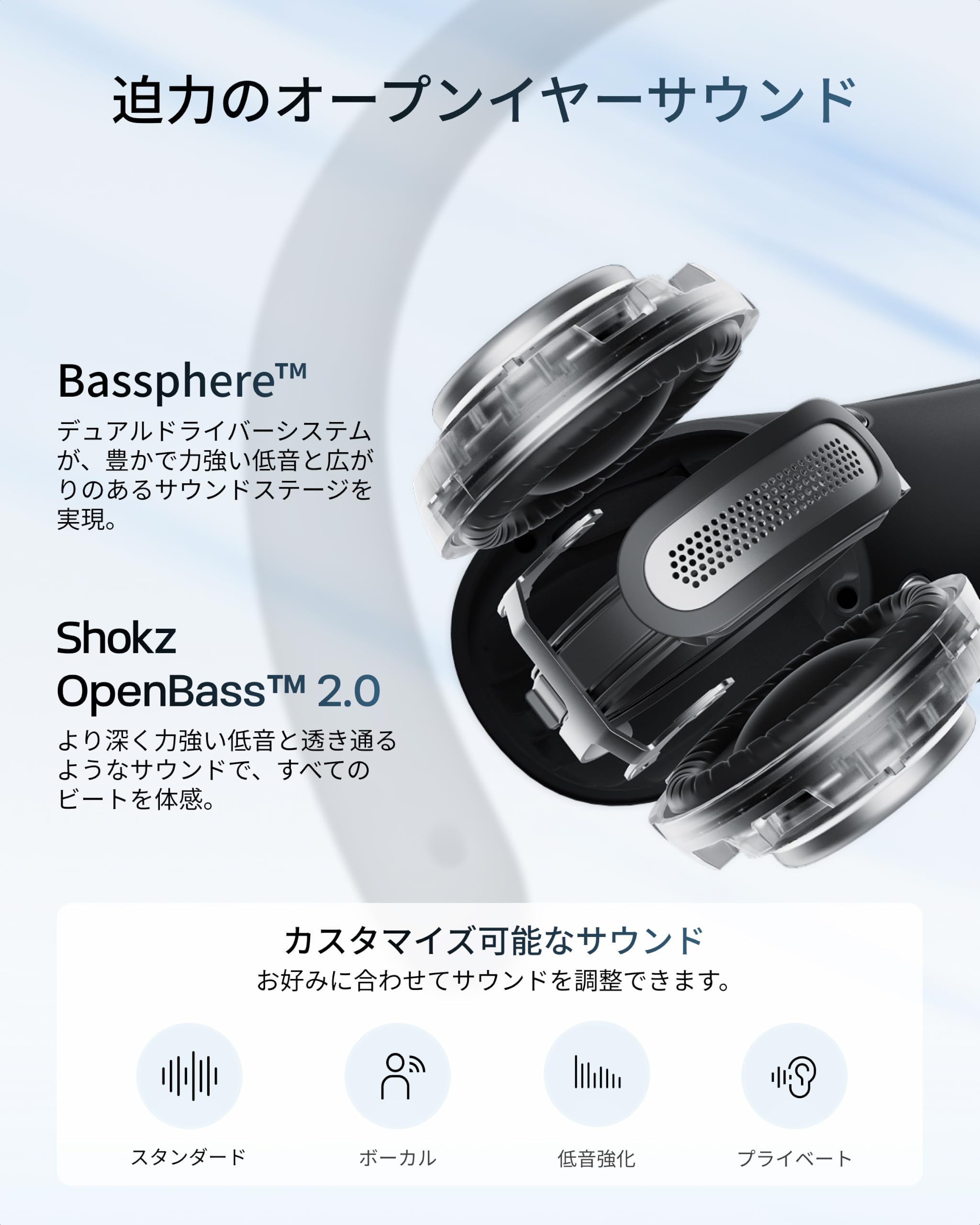 Amazon.co.jp: Shokz OpenFit Air 2 オープンイヤーイヤホン